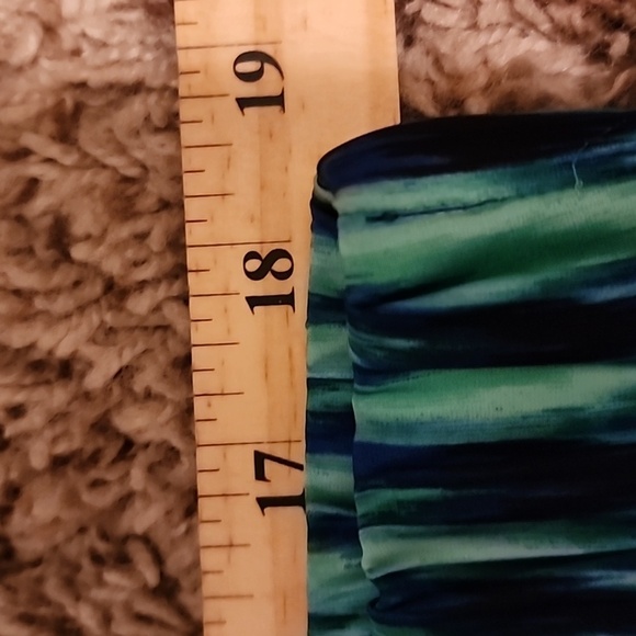 Stunning Chico’s Full length Skirt Blue Green sz 3 - Picture 5 of 7